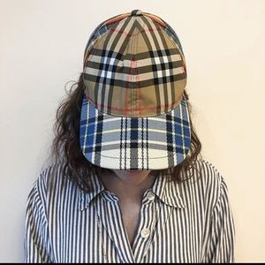 Burberry Patchwork rainbow baseball Cap
